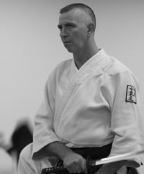 Sensei Heseltine with katana